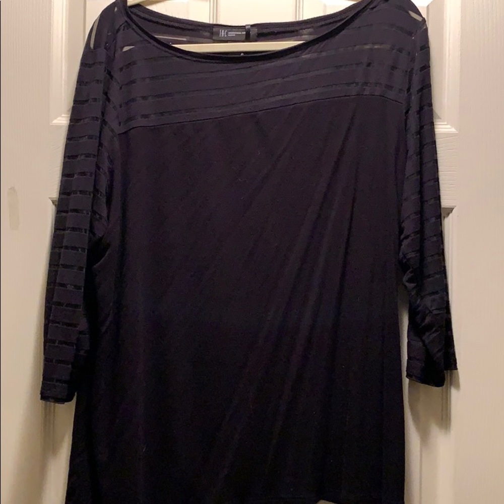 Cute black 3/4 length with see thru mesh sleeve